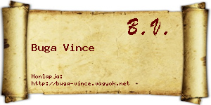 Buga Vince névjegykártya